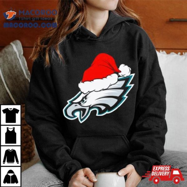 Philadelphia Eagles Logo Santa Hat Christmas 2023 Shirt