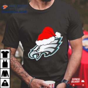 Philadelphia Eagles Logo Santa Hat Christmas Tshirt