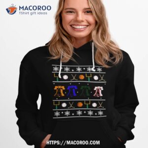 Philly Bells Christmas Pattern Hoodie 1