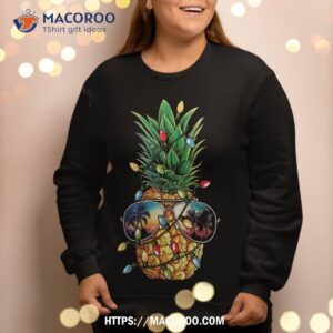 pineapple christmas tree lights xmas gifts sunglasses sweatshirt sweatshirt 2