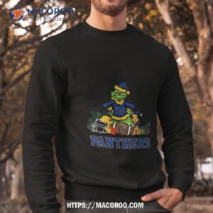 Pittsburgh Panthers Santa Grinch And Dog Merry Christmas Sweatshirt