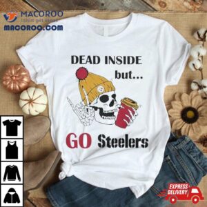 Pittsburgh Steelers Skeleton Dead Inside But Packers Logo Shirt