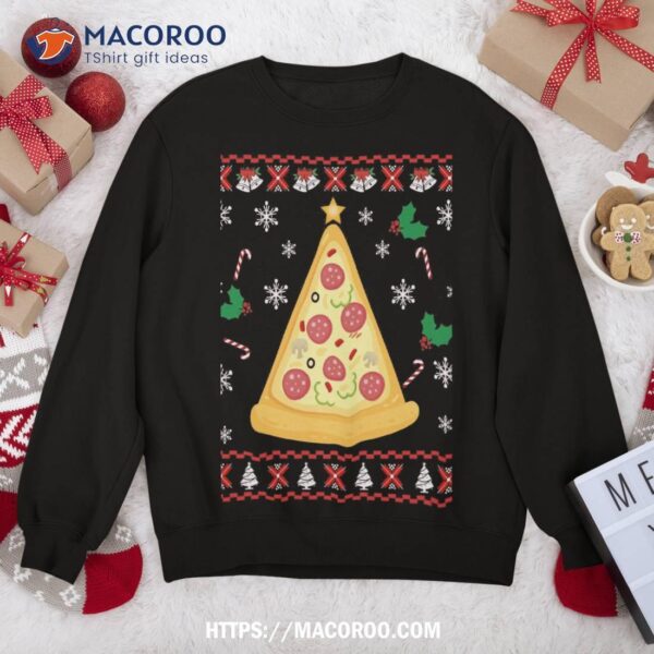 Pizza Christmas Tree Ugly Sweater Funny Gifts Sweatshirt