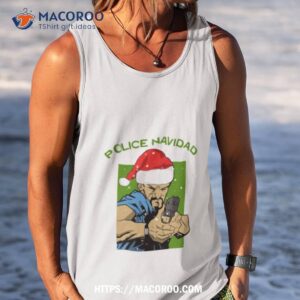 Police Navidad Christmas T Feliz Navidad Tank Top