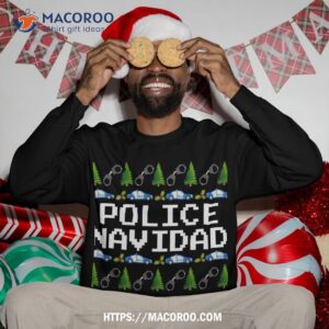 police navidad ugly sweater style xmas christmas sweatshirt sweatshirt 3