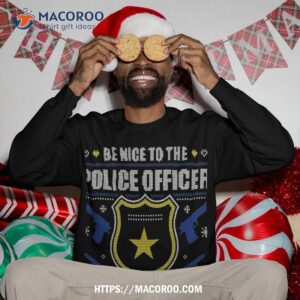 police officer ugly christmas sweater funny policeman x mas sweat sweatshirt 3