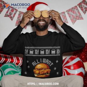 popeyes chicken sandwich funny ugly christmas sweaters sweatshirt sweatshirt 3