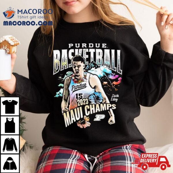 Purdue Basketball Zach Edey 2023 Maui Champs Shirt