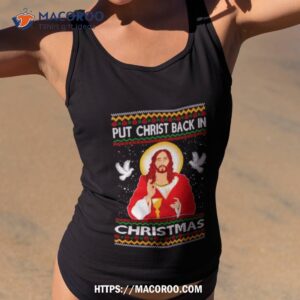 Put Christ Back In Ugly Christmas Tank Top 2