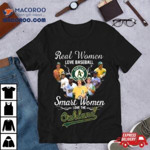 Real Women Love Baseball Smart Women Love The Oakland Athletics Mlb Vintage Tshirt