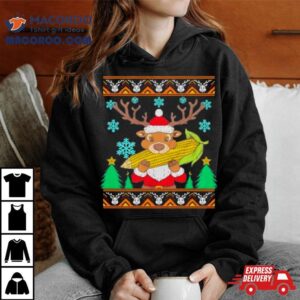 Reindeer Eat Corn Ugly Christmas Shirt