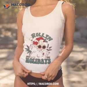 Rollin Into The Holidays Smoker Santa Tank Top 1