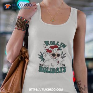 Rollin Into The Holidays Smoker Santa Tank Top 4