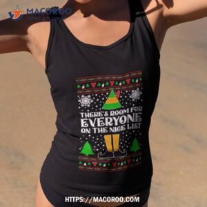 Room For Everyone On The Nice List Movie Quote Ugly Christmas Tank Top 2