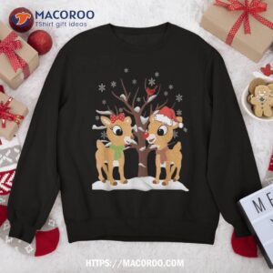 Rudolph And Clarice Christmas Kids Girls Tee Reindeer Sweatshirt