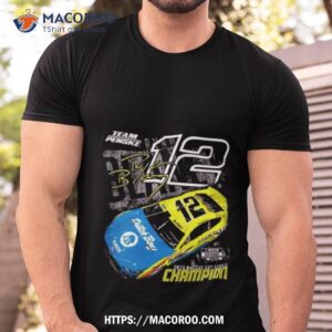 Ryan Blaney Team Penske Black 2023 Nascar Cup Series Champion Official Car Signature T Shirt Ryan Blaney Team Penske Black 2023 Nascar Cup Series Champion Official Car Signature T Shirt