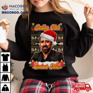 Saint Nic Christmas Nicholas Cage Tshirt