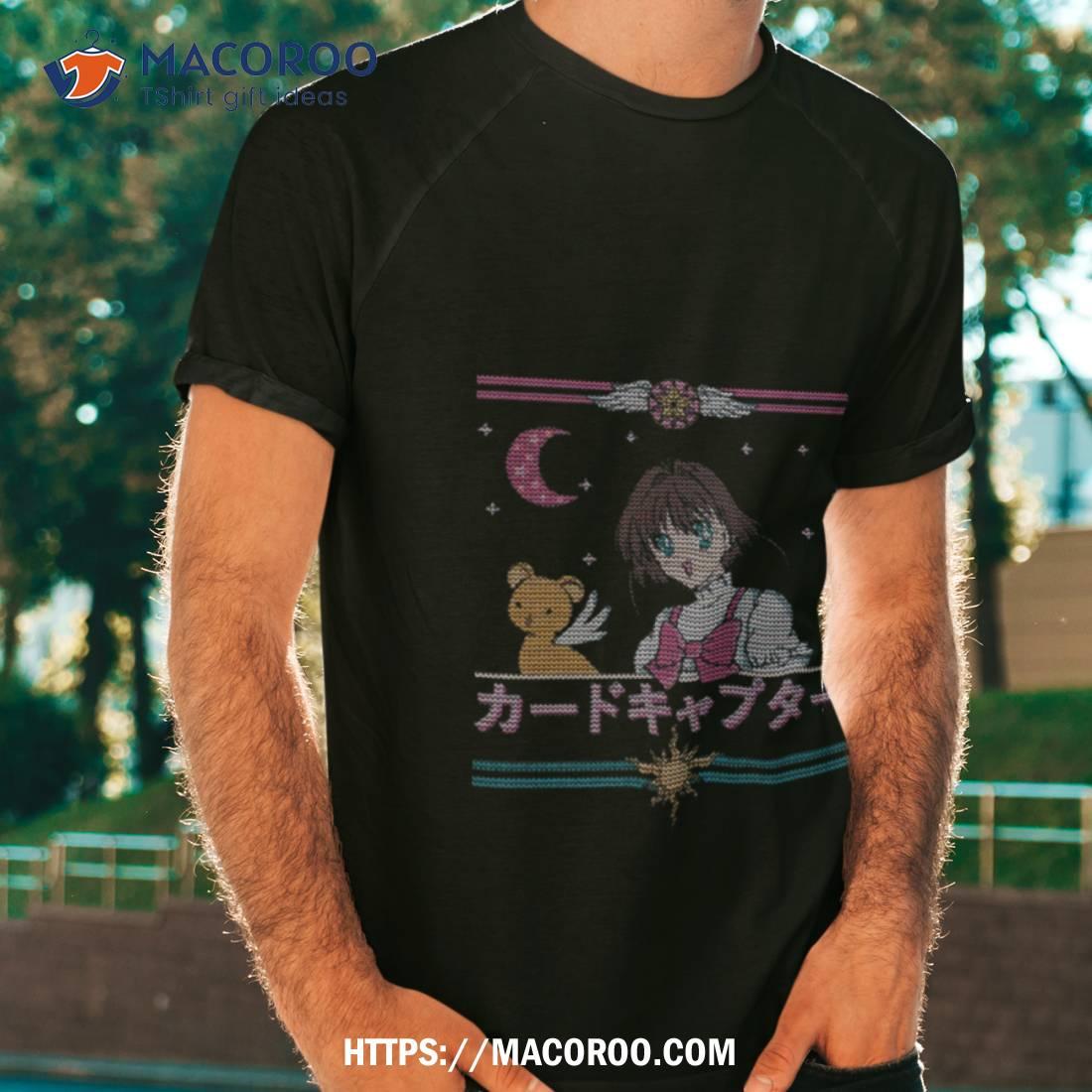 Sakura Card Christmas Pattern Anime Pink Shirt Sakura Card Christmas Pattern Anime Pink Shirt