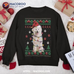 Samoyed Christmas Lights Santa Dog Lover Ugly Sweater Sweatshirt