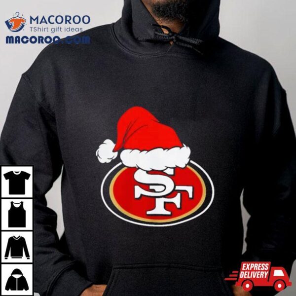 San Francisco 49ers Logo Santa Hat Christmas 2023 Shirt