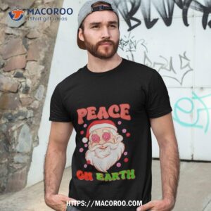 Santa Christmas Peace On Earth Shirt