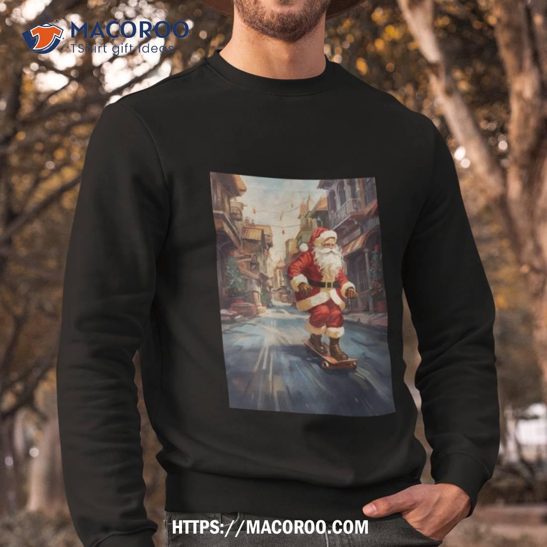 Santa Claus Is Rollerblading Christmas 2023 T Shirt Santa Claus Is Rollerblading Christmas 2023 T Shirt