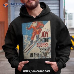 Santa Claus Ski Joy On The Slopes, Spirit In The Snow Christmas 2023 T Shirt