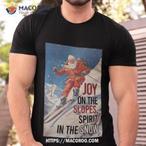 Santa Claus Ski Joy On The Slopes, Spirit In The Snow Christmas 2023 T Shirt