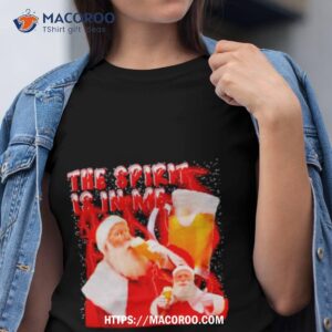 Santa Drink Beer The Spirit Is In Me Shirt