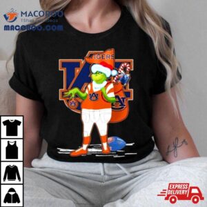 Santa Grinch Auburn Tigers Gift Christmas Shirt