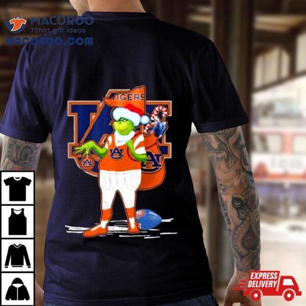 Santa Grinch Auburn Tigers Gift Christmas Shirt