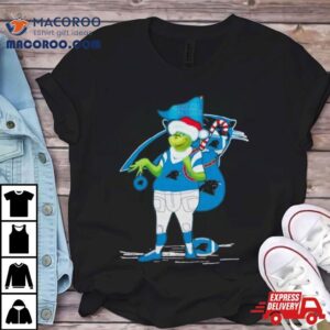 Santa Grinch Carolina Panthers Christmas Tshirt