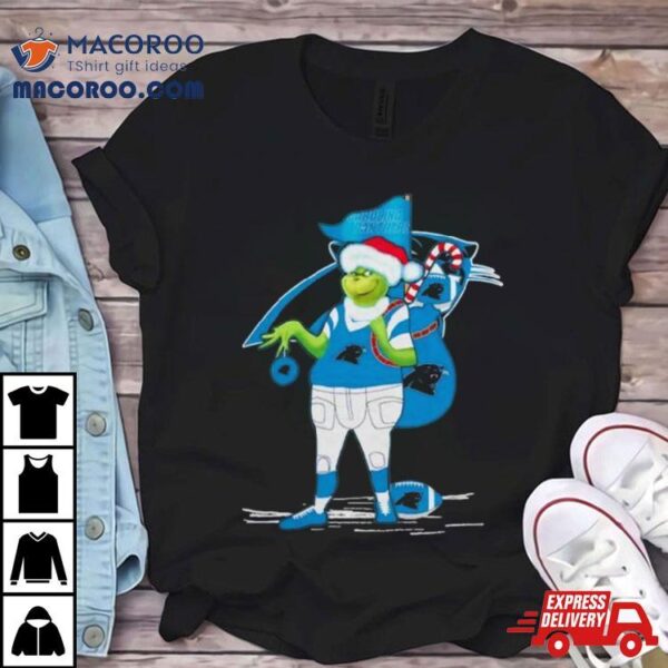 Santa Grinch Carolina Panthers Christmas 2023 Shirt