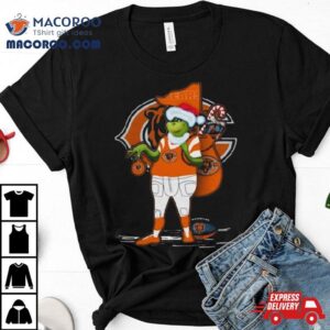 Santa Grinch Chicago Bears Christmas Tshirt