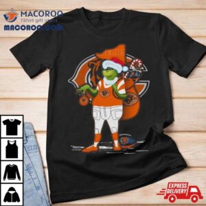 Santa Grinch Chicago Bears Christmas Tshirt