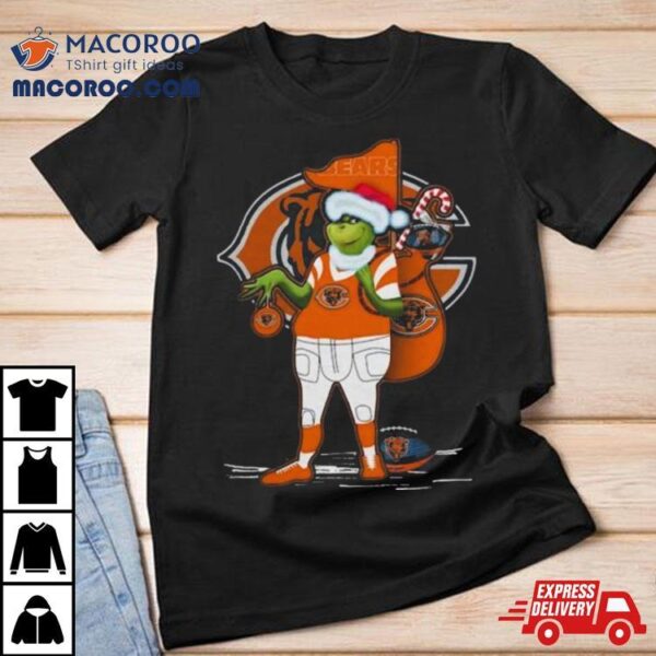 Santa Grinch Chicago Bears Christmas 2023 Shirt