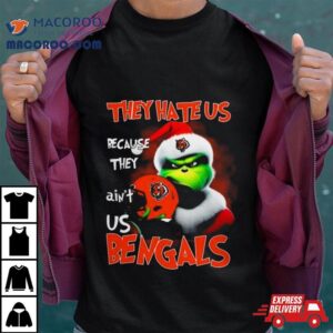 Santa Grinch Christmas They Hate Us Because Ain T Us Cincinnati Bengals Helme Tshirt