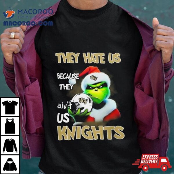 Santa Grinch Christmas They Hate Us Because Ain’t Us Ucf Knights Helmet Shirt