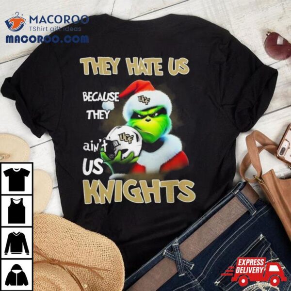 Santa Grinch Christmas They Hate Us Because Ain’t Us Ucf Knights Helmet Shirt