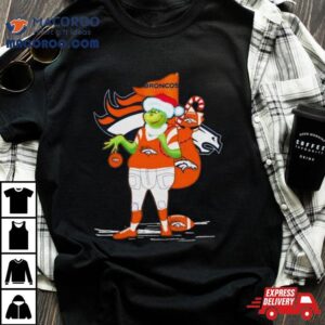 Santa Grinch Denver Broncos Christmas Tshirt