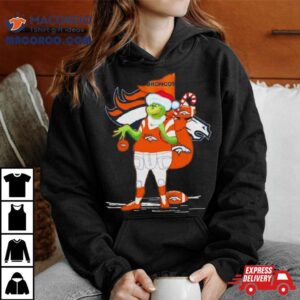 Santa Grinch Denver Broncos Christmas Tshirt