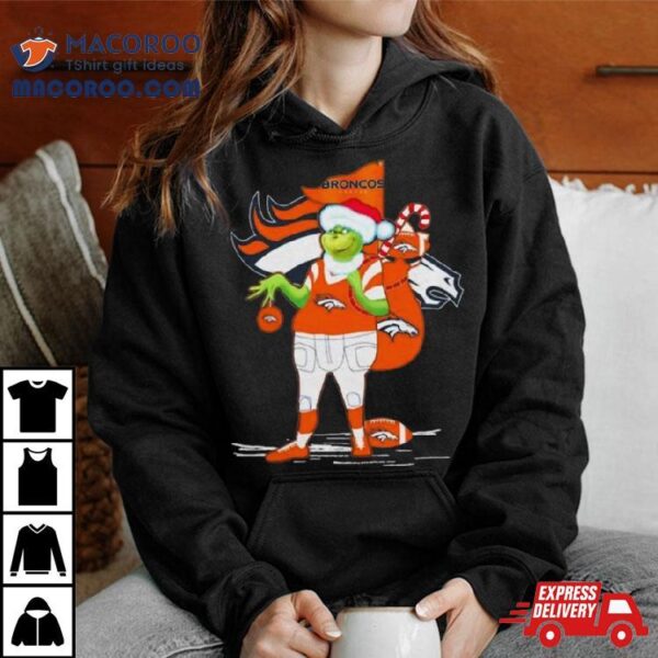 Santa Grinch Denver Broncos Christmas 2023 Shirt