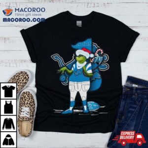 Santa Grinch Detroit Lions Christmas Tshirt