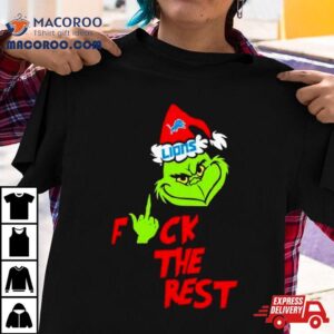 Santa Grinch Detroit Lions Fuck The Rest T Tshirt