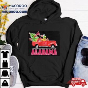 Santa Grinch Driving Car Alabama Crimson Tide Merry Christmas Shirt