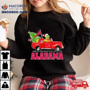 Santa Grinch Driving Car Louisville Cardinals Merry Christmas Tshirt