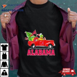 Santa Grinch Driving Car Louisville Cardinals Merry Christmas Tshirt