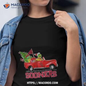 Santa Grinch Driving Car Oklahoma Sooners Shirt