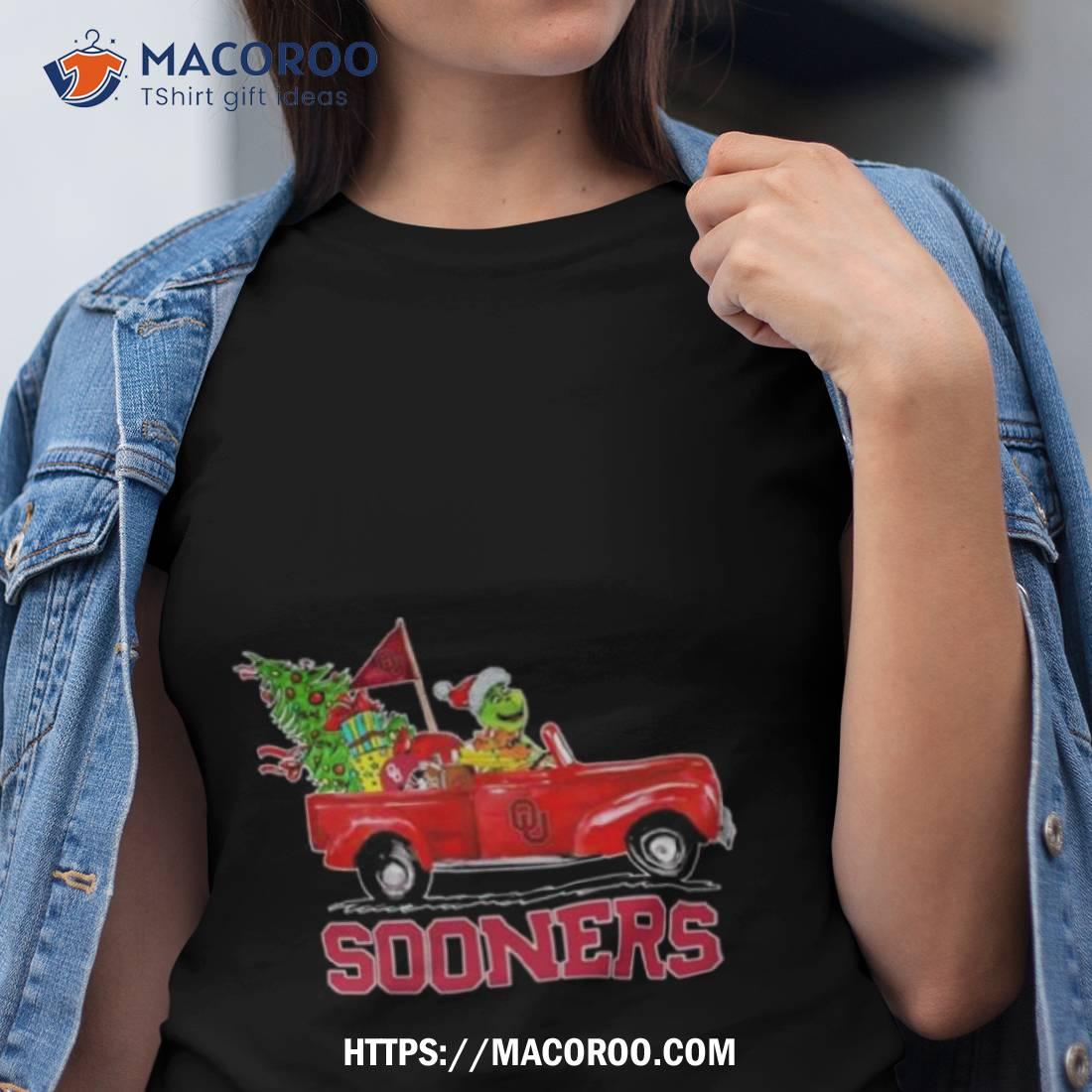 Santa Grinch Driving Car Oklahoma Sooners Shirt Santa Grinch Driving Car Oklahoma Sooners Shirt