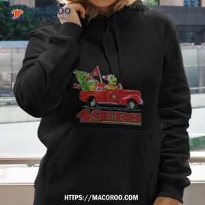 Santa Grinch Driving Car San Francisco 49ers Hoodie 2